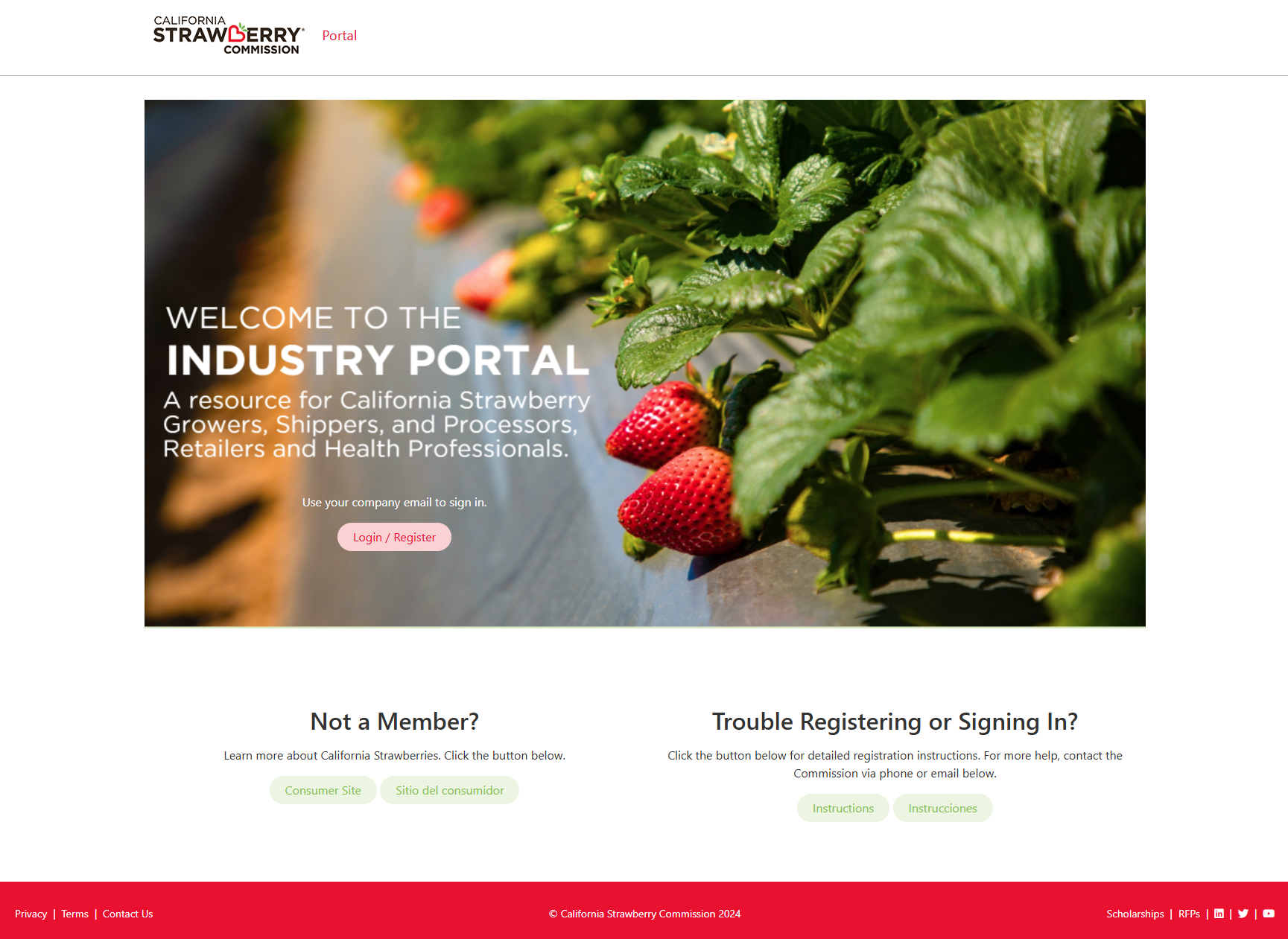 California Strawberry Commission Portal