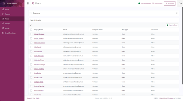 EUM Admin user management